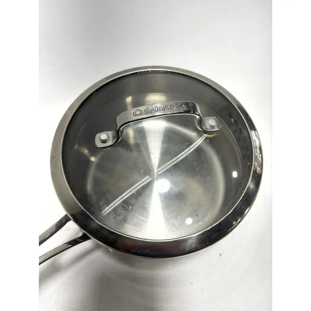 Cuisinart 2 Qt Stainless Steel Pour Saucepan w Lid 419-18P Spout